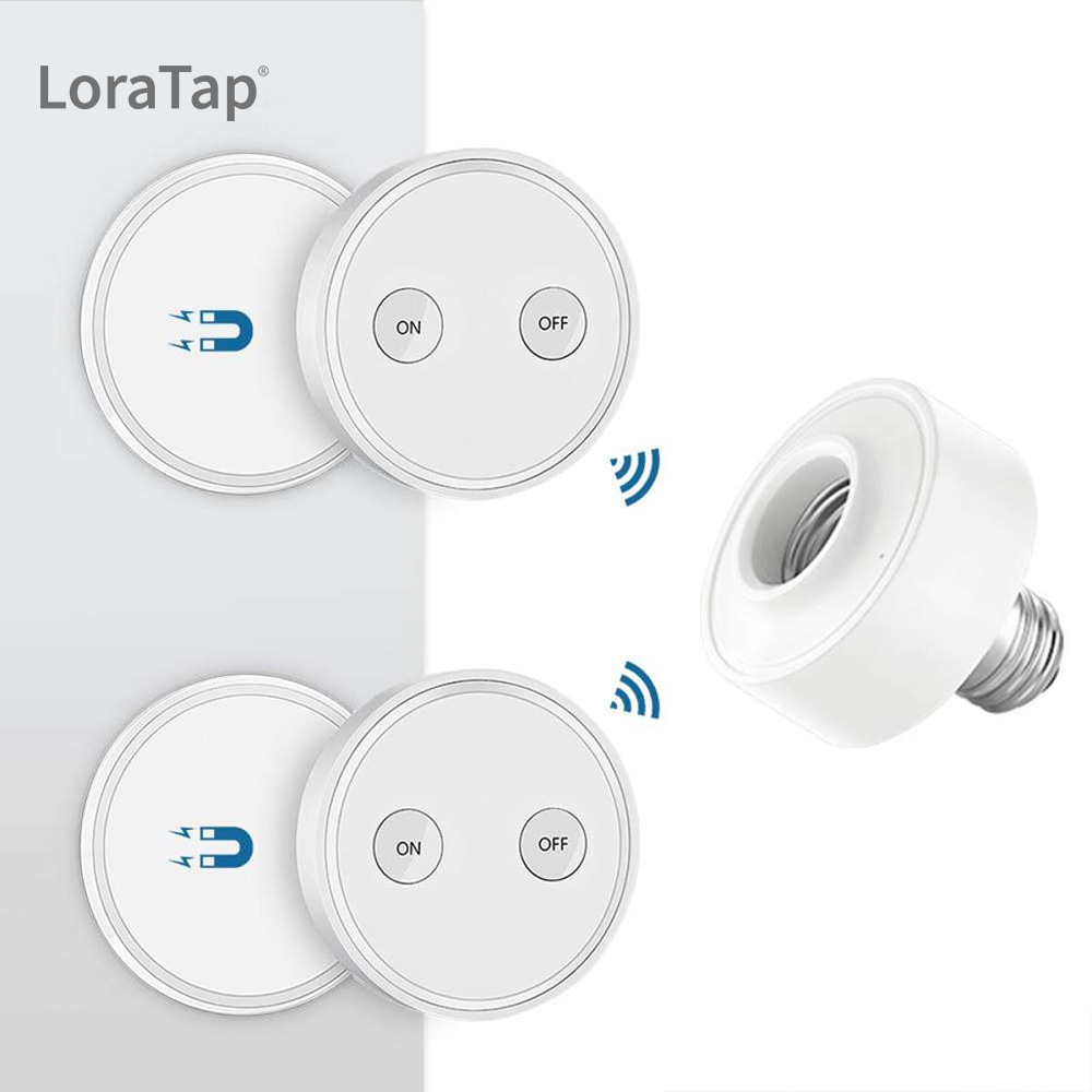 LoraTap Remote Control Outlet Plug Adapter with Remote, 656ft Range Wireless
