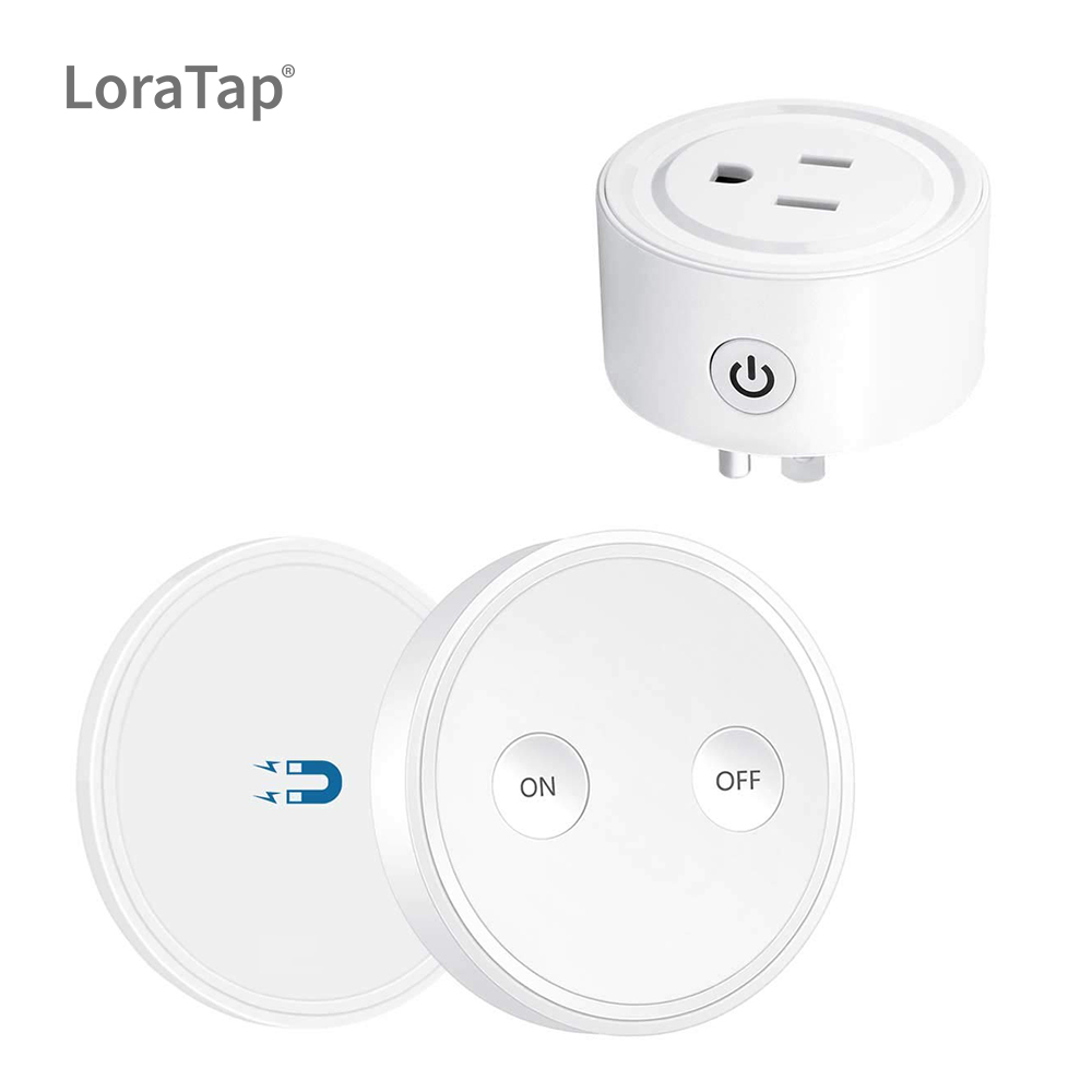 LoraTap Remote Control Outlet Plug Adapter with Remote, 656ft Range  Wireless Switch for Lights and Household Appliances, No Hub Required,  16A/1760W